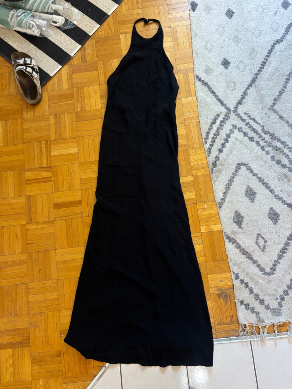 Crepe Halter dress maxi , light weight material * accepting offers